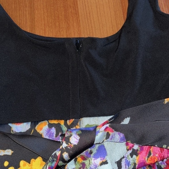 Maurices juniors sleeveless dress black top floral bottom size 3 - Picture 7 of 9